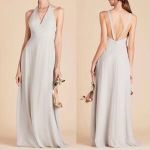 Birdy Grey Moni Convertible Maxi Dress Size M Dove Grey Bridesmaid Gown Fairy